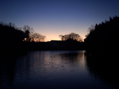 2016/01/01_堂の前池の夕暮れ