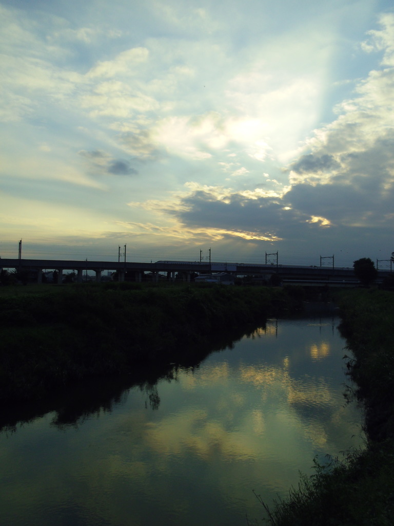 2016/10/02_元荒川の夕暮れ