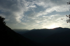 2014/10/11_奥秩父の夕暮れ（大血川林道からの眺め）