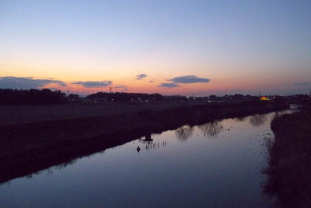 2016/01/11_元荒川の夕暮れ