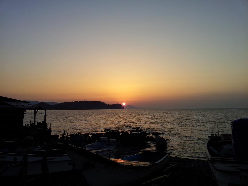 2016/08/13_忍路湾の夕日