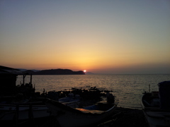 2016/08/13_忍路湾の夕日