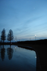 2016/04/10_川里中央公園の夕暮れ