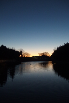 2016/01/01_堂の前池の夕暮れ