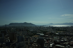 2016/08/12_五稜郭タワーから函館山と松前方面を望む