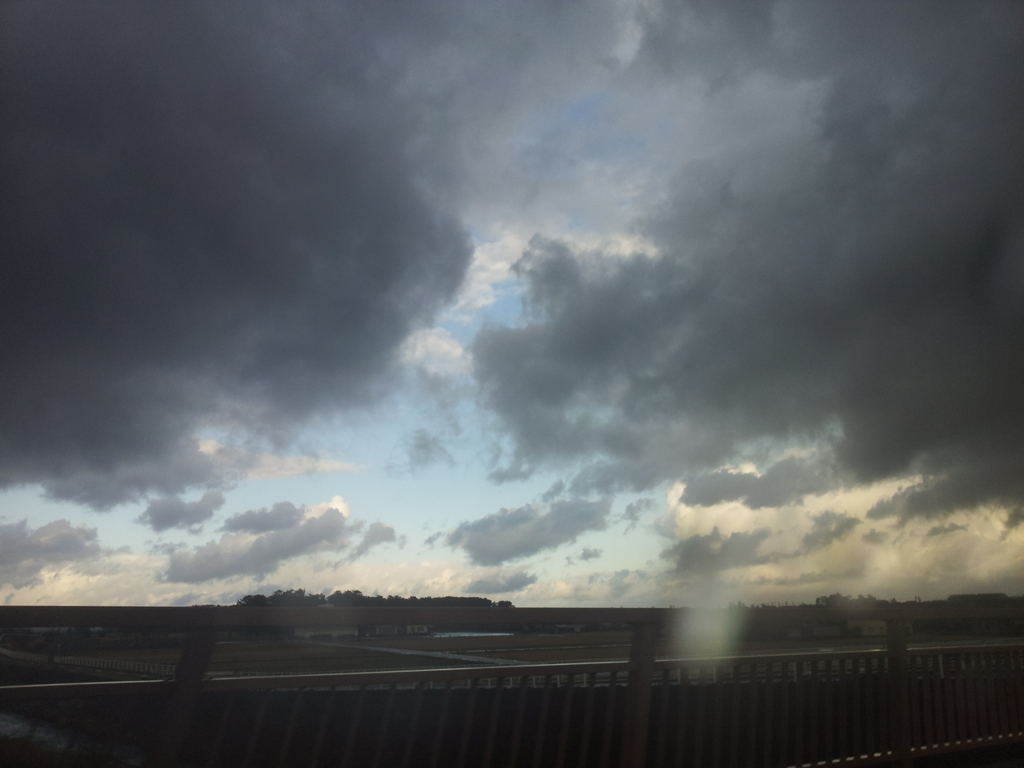 2017/01/12_車中から黒部近辺の空を望む