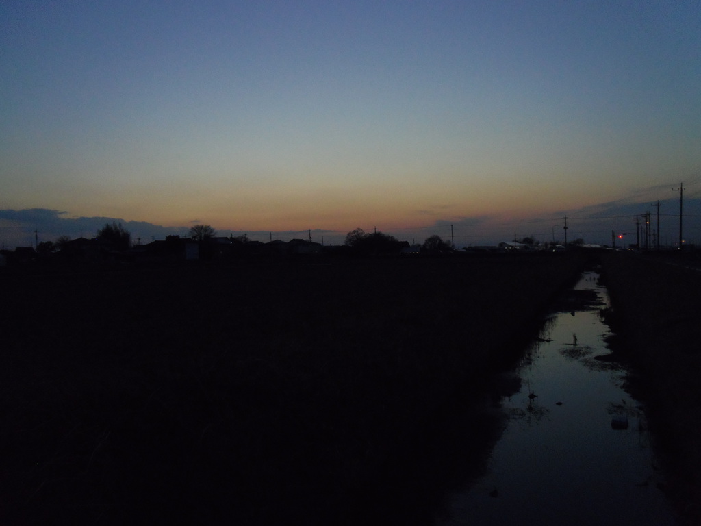 2017/03/04_用水路の夕暮れ