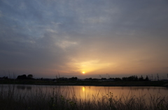2016/04/16_溜め池の夕暮れ