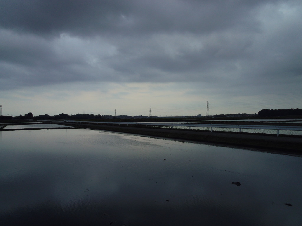 2017/05/27_水田の曇天