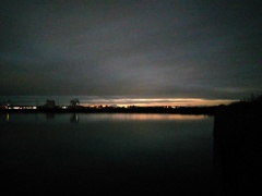 2016/11/23_溜め池の夕暮れ