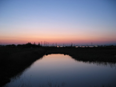 2017/04/15_溜め池の夕暮れ