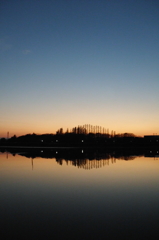 2015/12/20_伊佐沼の夕暮れ