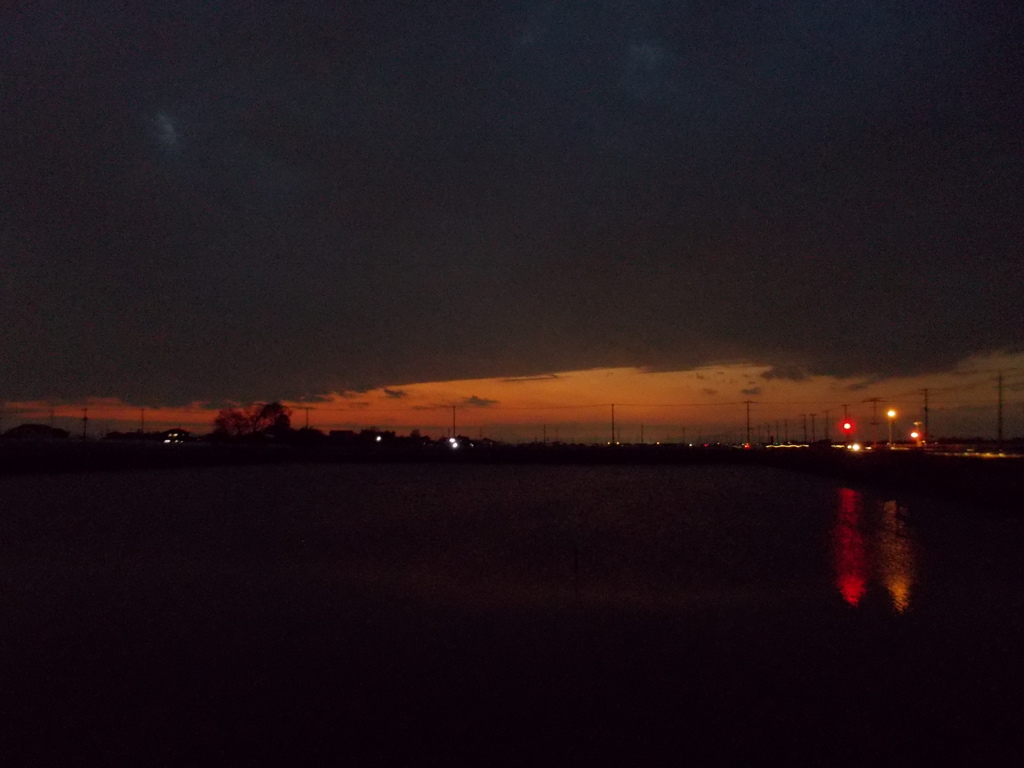 2017/02/25_溜め池の夕暮れ