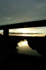 2016/08/21_元荒川の夕暮れ