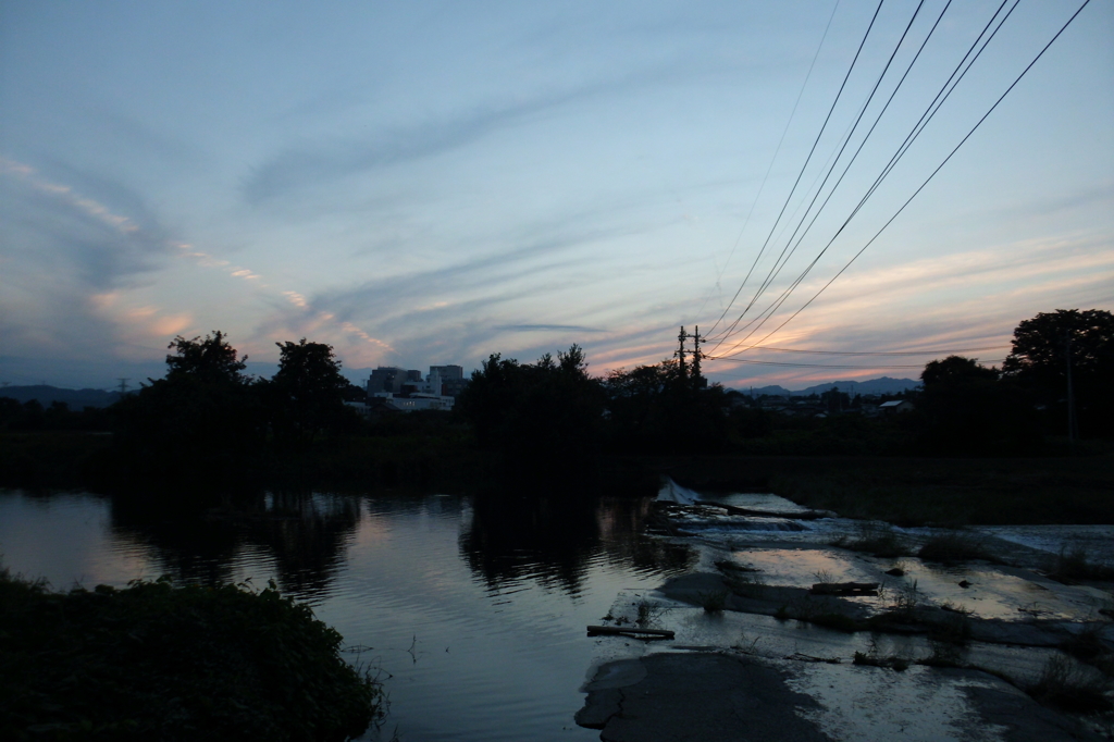 2015/09/22_高麗川の夕暮れ