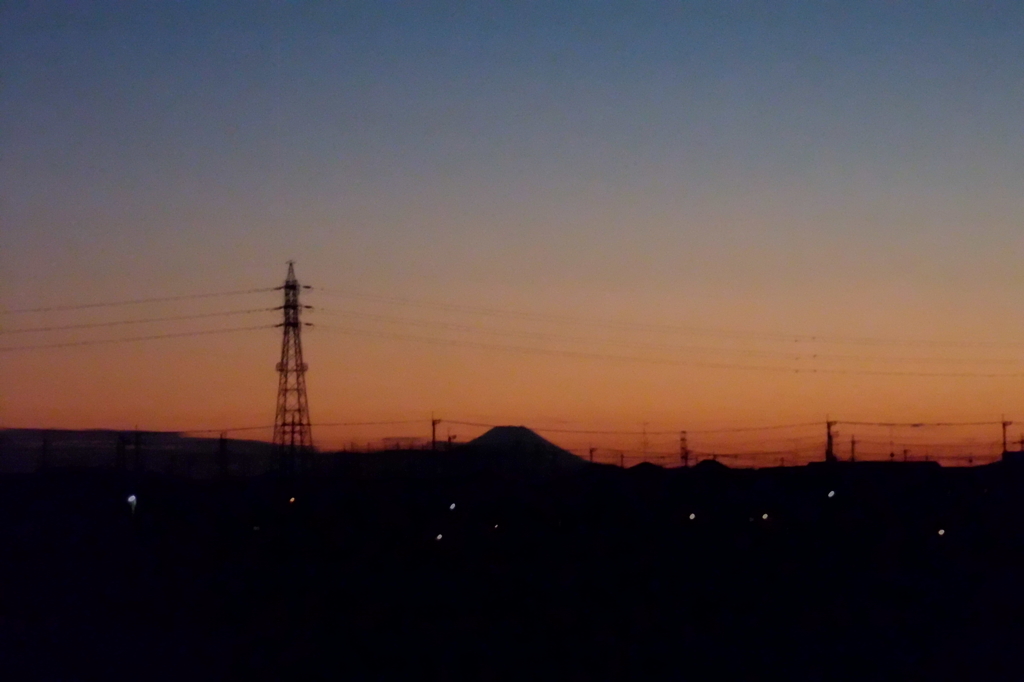 2015/01/18_夕暮れの富士山