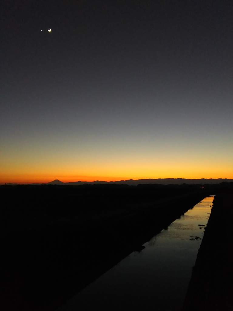 2017/01/02_用水路の夕暮れ