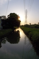 2015/05/17_備前前堀川の夕暮れ