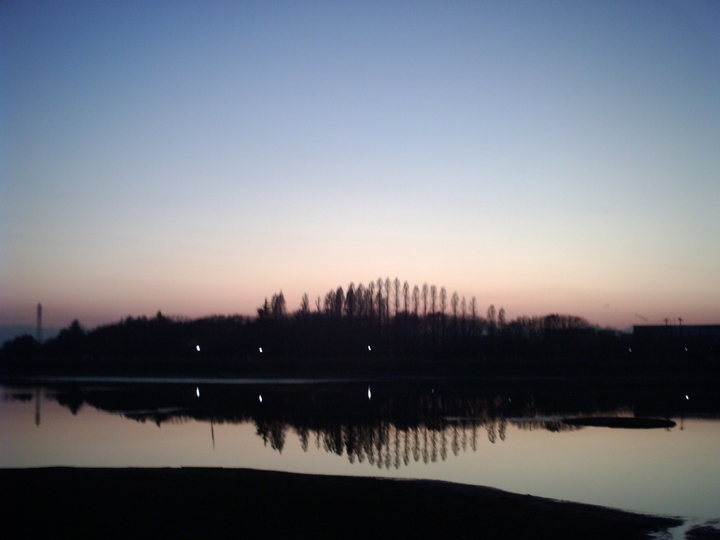 2015/12/20_伊佐沼の夕暮れ