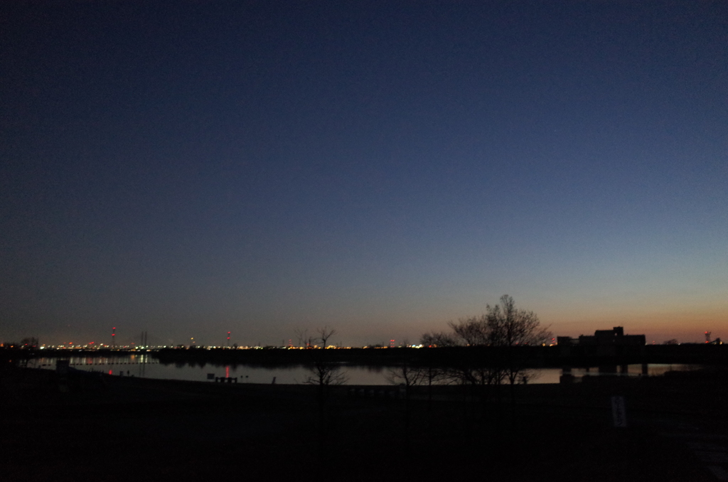 2015/01/04_彩湖の夕暮れ