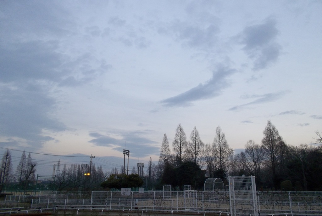 2016/02/13_伊奈町制施行記念公園の夕暮れ