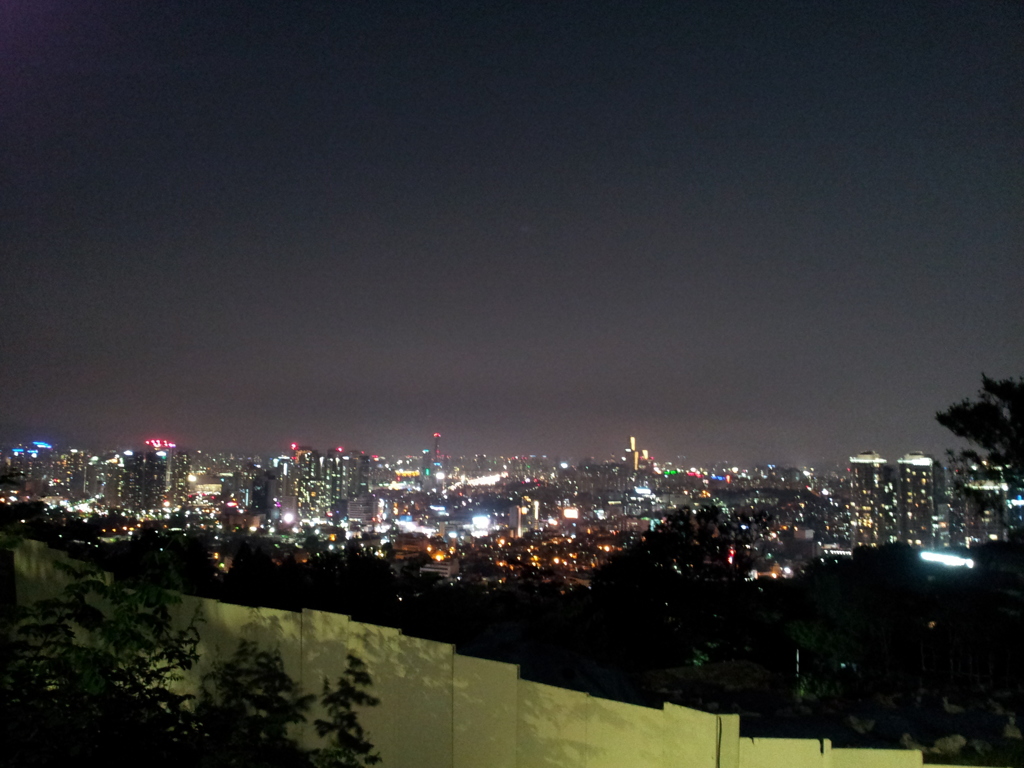 2017/06/17_南山公園からソウル市街の夜景を望む