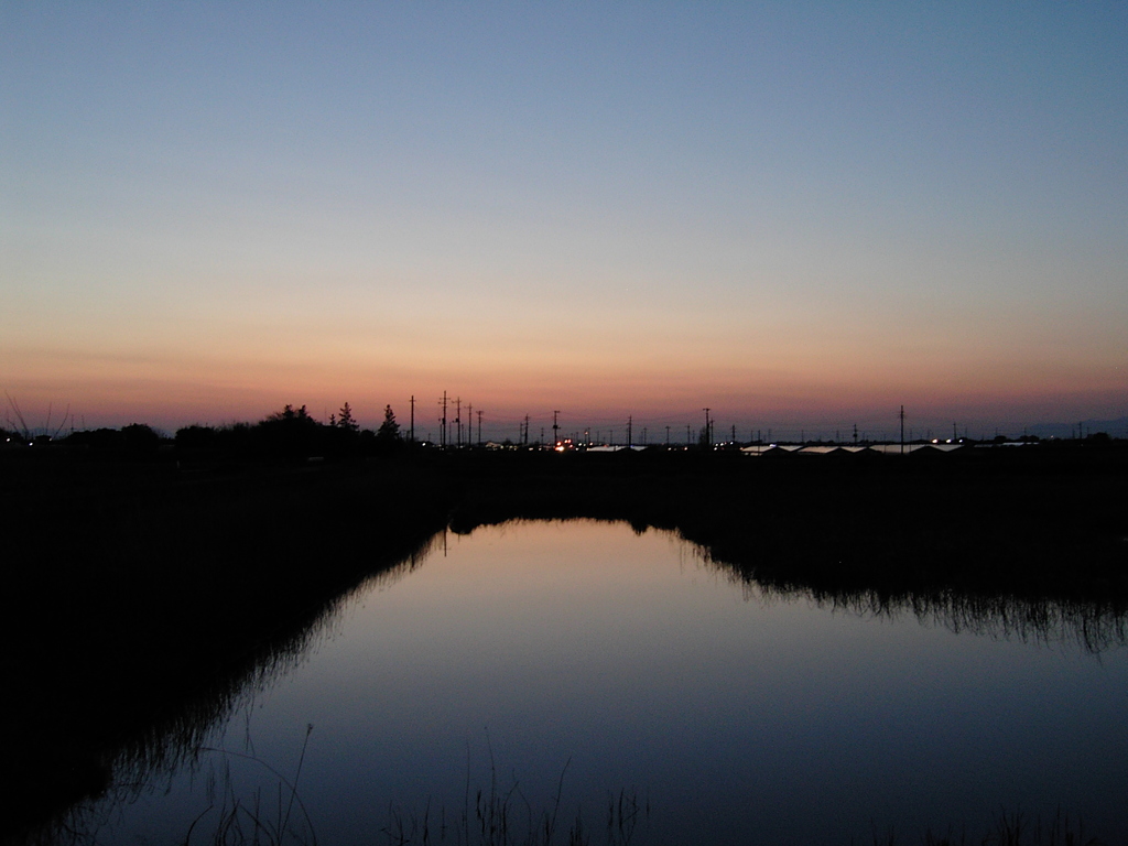2017/04/15_溜め池の夕暮れ