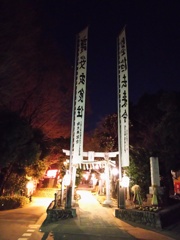 2017/01/02_正月の夜の北本氷川神社