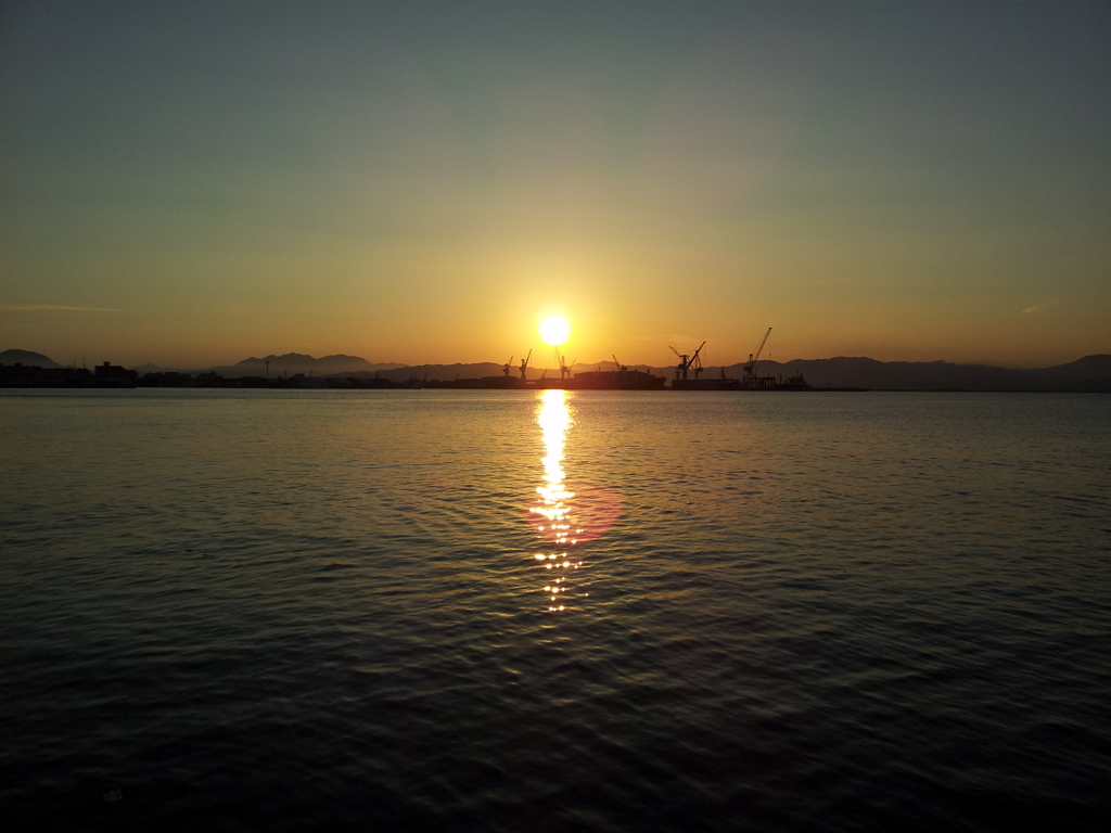 2016/08/12_函館湾の夕日