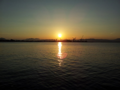 2016/08/12_函館湾の夕日