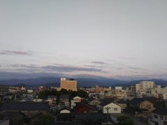 2017/06/14_宿から夕暮れの立山連峰を望む