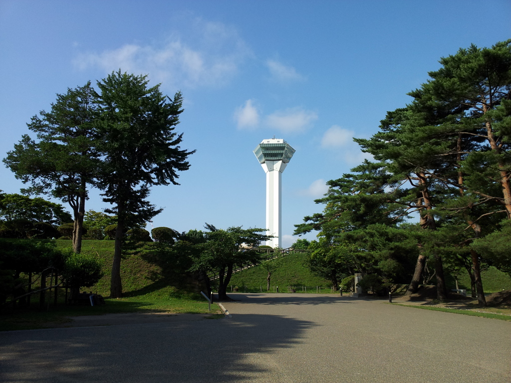 2016/08/13_五稜郭公園から五稜郭タワーを望む