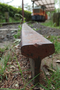 2016/05/01_トロッコ公園 銀河ステーションのレールと機関車