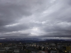 2017/11/16_宿から朝の立山連峰を望む