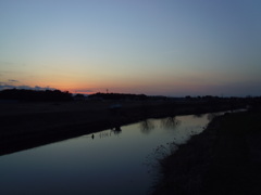 2017/02/19_元荒川の夕暮れ