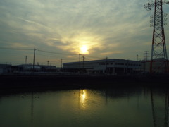 2017/01/29_溜め池の夕暮れ