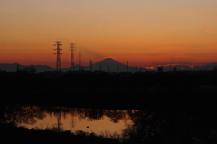 2015/01/04_夕暮れの富士山