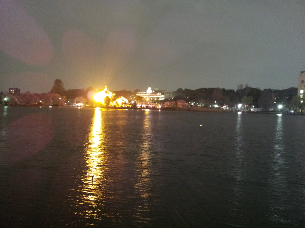 2016/04/01_夜の不忍池と弁天堂