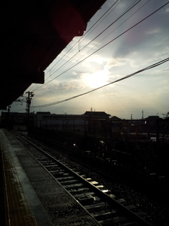 2016/12/09_新魚津駅の天使の梯子