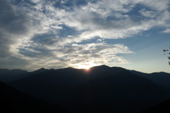 2014/10/11_奥秩父の夕暮れ（大血川林道からの眺め）