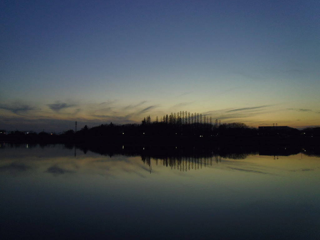 2017/01/07_伊佐沼の夕暮れ