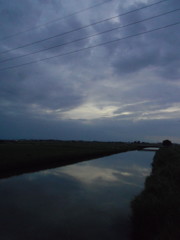 2016/07/23_新谷橋にて野通川の夕暮れ