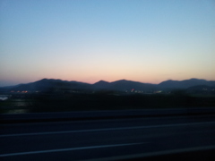 2017/06/18_群山〜ソウルの高速バスから忠清道の夕暮れを望む（没カット）