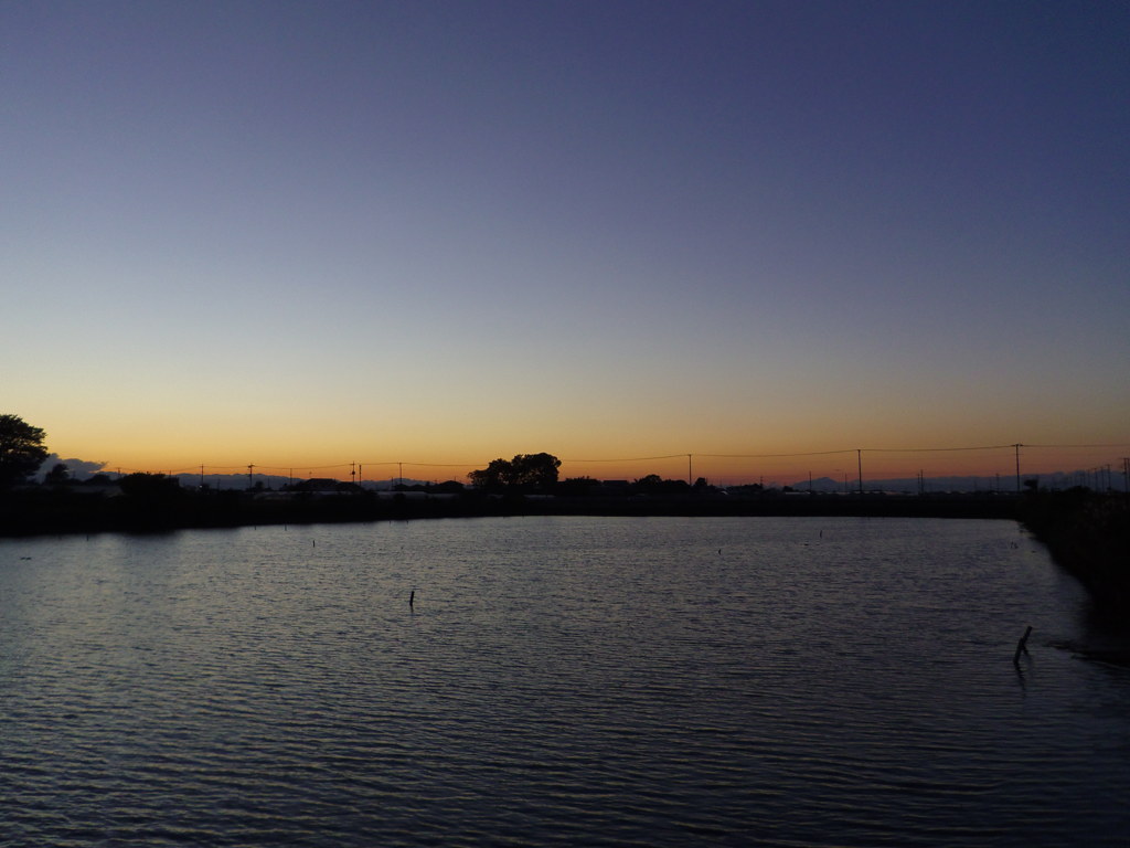 2016/11/03_溜め池の夕暮れ