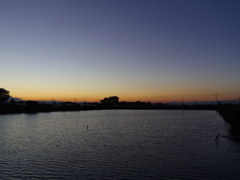 2016/11/03_溜め池の夕暮れ