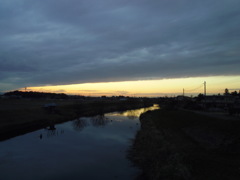 2017/02/18_元荒川の夕暮れ