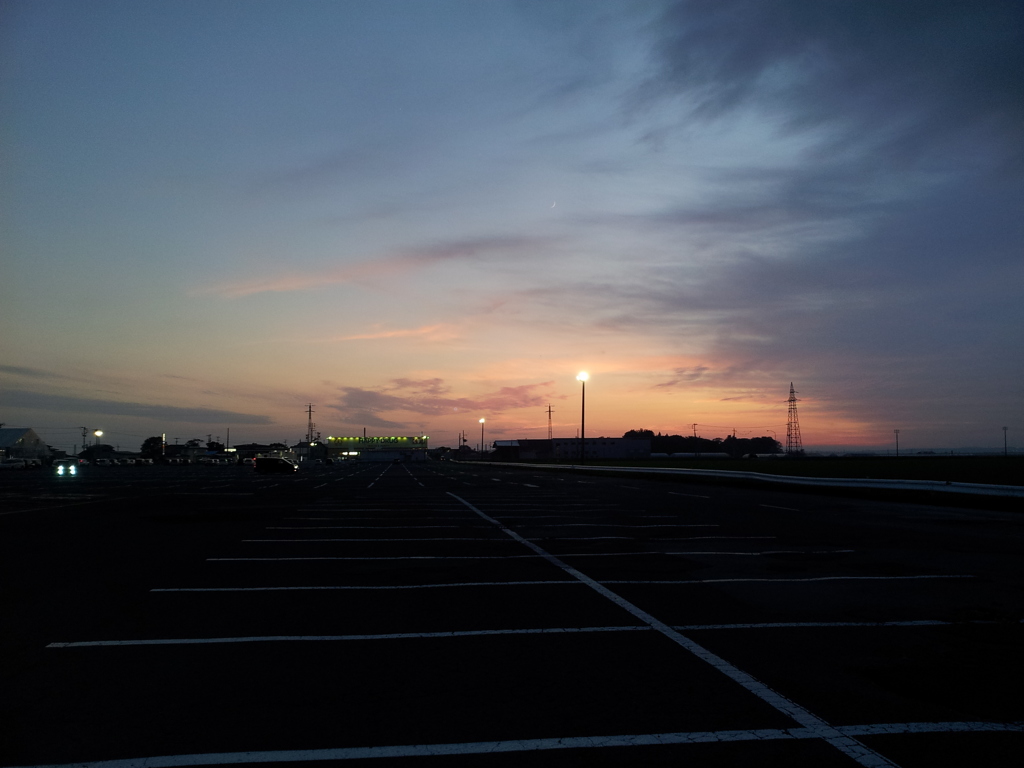 2018/07/15_津軽平野の夕暮れ