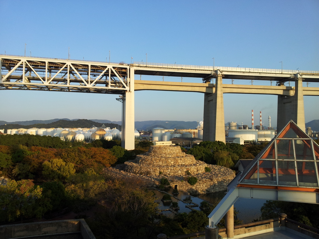 2017/10/26_瀬戸大橋記念公園 瀬戸大橋記念館展望台からの眺め