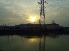 2017/01/29_溜め池の夕暮れ