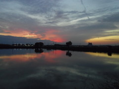 2016/10/30_溜め池の夕暮れ